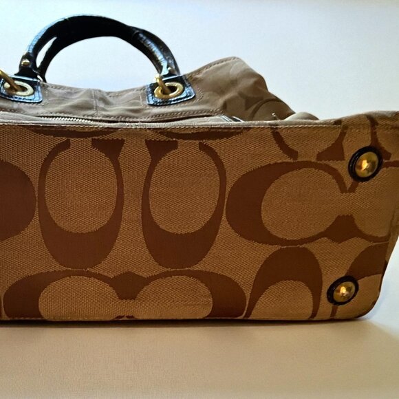 Coach Hobo Brown Beige Vintage Bag - Picture 4 of 5